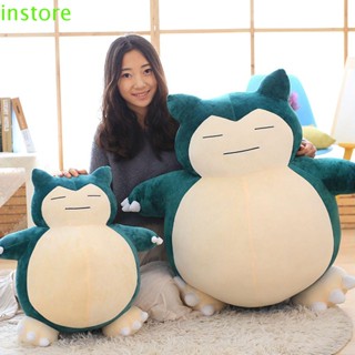 INSTORE Pokemo Plush Toy Cute Sleeping Mate Toy Cartoon Accompany Toy Sofa Cushion Plush Pillow Snorlax Plush Doll