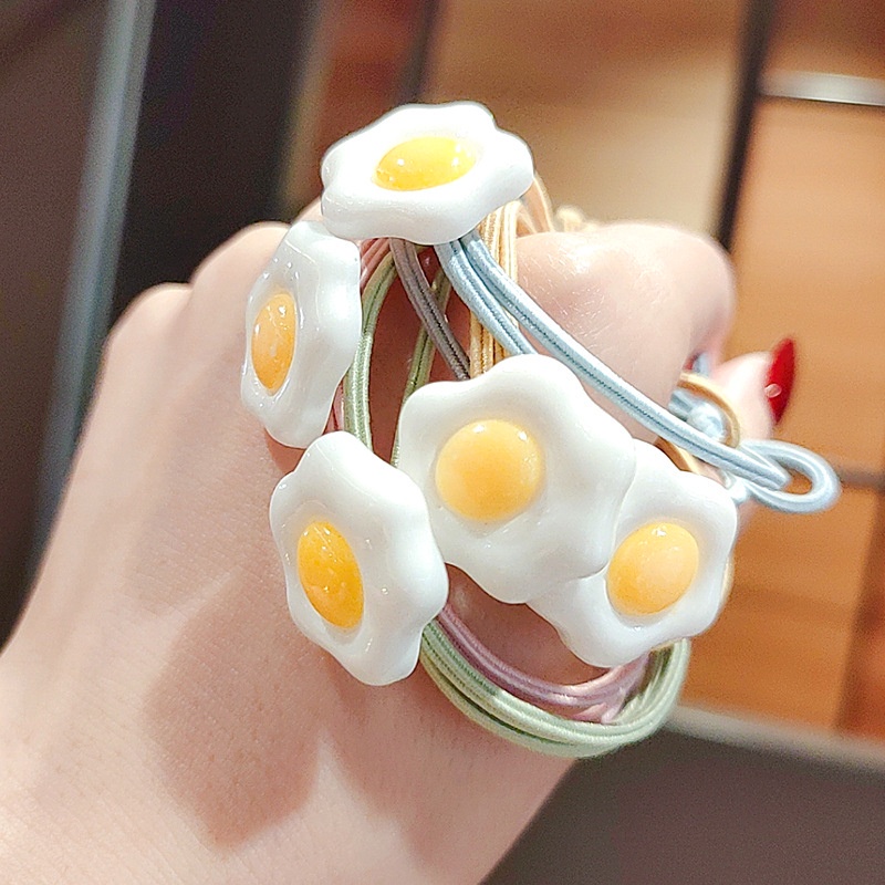 พร้อมส่งCOD rubber band ยางรัดผม ยางรัดผมหางม้า ไข่ลวกน่ารัก สไตล์เกาหลี ยางรัดผมแฟชั่น  เครื่องประดับผม ส่งเร็ว