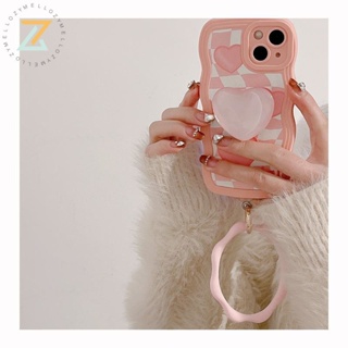 Zymello เคส OPPO A78 5G A57 2022 4G A54 A16 A15 A77 A12 A3S A5 A7 A5S A15S A31 2020 A53 A9 2020 A5 2020 A96 A76 F9 เคสโทรศัพท์ซิลิโคนแฟชั่นเวฟคริสตัลฮาร์ท