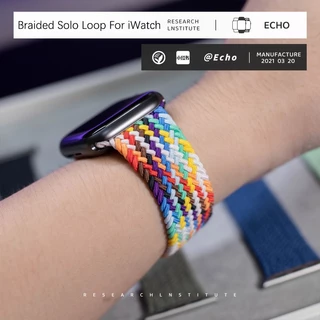 Braided Solo Loop สําหรับ For Smart Watch Series 10 9 8 7 6 5 3 4 SE Ultra 2 49/44 มม.45 มม.42 มม.46 มม.40 มม.38 มม.สร้อยข้อมือ
