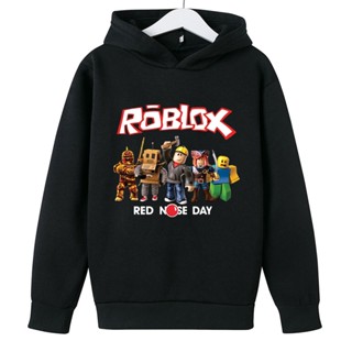 เสื้อกันหนาวลําลอง มีฮู้ด พิมพ์ลายการ์ตูนเกม Robloxing สําหรับเด็กผู้ชาย และเด็กผู้หญิง 2023