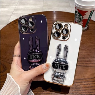 เคสโทรศัพท์มือถือ ลายกระต่ายน่ารัก พร้อมขาตั้ง สําหรับ OPPO A9 2020 A5 2020 A53 2020 A73 2020 A17 A17K A16 A16K