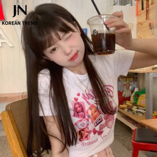 JN Studio  เสื้อ ผู้หญิง เสื้อยืด เสื้อผ้าเกาหลี Chic รุ่นใหม่ Korean Style สไตล์เกาหลี A29J0FO 36Z230909