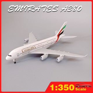 Klt โมเดลเครื่องบินโลหะ Emirates A380 ขนาด 20 ซม. ของเล่นสําหรับเด็กผู้ชาย เก็บสะสม A380