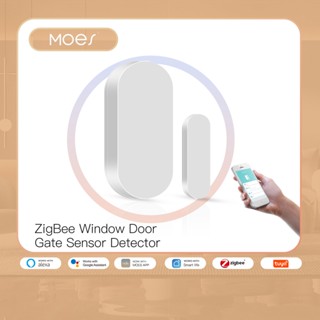 Moes Tuya ZigBee เครื่องตรวจจับเซนเซอร์ประตู หน้าต่างอัจฉริยะ ระบบเตือนภัยอัจฉริยะ เพื่อความปลอดภัย