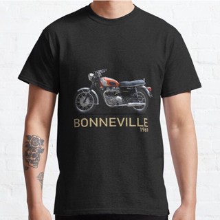 ขายS-5XL Gildan เสื้อยืดผ้าฝ้าย 100% พิมพ์ลาย Bonneville T120 1969 Bimota Gilera BMW Jawa Triumph Husqvarna HONDA สําหรั