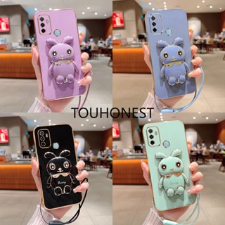 เคส Oppo A78 เคส Oppo A71 เคส Oppo A53 เคส Oppo A54 เคส Oppo A1 Pro Case Oppo A58 Case Oppo Find X5 Pro Case Oppo A9 2020 Case Oppo A1K Case Soft Silicone Shockproof Cute Rabbit Bunny Bracket Stand Phone Case With Rope โทรศัพท์มือถือ ซิลิโคนนิ่ม กันกระแทก