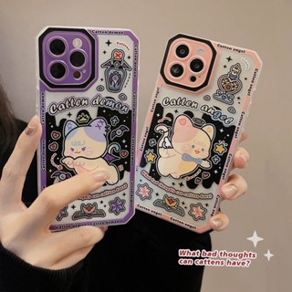 เคสโทรศัพท์มือถือแบบใส ลายอะนิเมะ สีขาว สองมิติ สําหรับ iPhone 14 13 14promax 12pro X 8 11