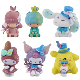 โมเดลฟิกเกอร์ Pvc รูปปั้นอนิเมะ Sanrio Dream Theme ของเล่นสําหรับเด็ก จํานวน 6 ชิ้น