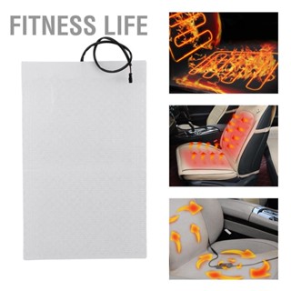 Fitness Life 2 pcs Universal Carbon Fiber รถ ชุดอุ่นเบาะที่นั่งอุ่นพร้อมสวิตช์กลม