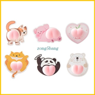 Zone Adoreable Butt Shape Cartoon Anti-collision Door Mirror Guard Decorative Sticker