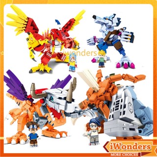 บล็อกตัวต่อโลหะ รูป War Greymon Garurumon Digimon Adventure Zudomon Yagami Taichi ของเล่นสําหรับเด็ก 609319 ของเล่นเด็ก ของขวัญ