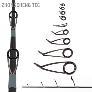 Zhongcheng Tec Fishing Rod Guide กรอบสแตนเลสชุดอุปกรณ์เสริมแหวนเซรามิกสำหรับซ่อม