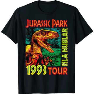 เสื้อยืดแขนสั้นเสื้อยืดลำลอง Juric Park Isla Nublar 1993 เสื้อยืดพิมพ์ลาย ย้อนยุค สวนจูราสสิก UnisexS to4XLS-5XL