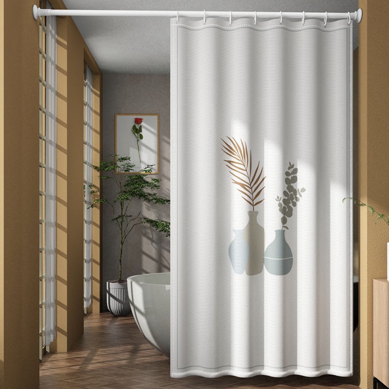 แนะนำ ผ้าม่าน 160กรัม/ม2ผ้าโพลีเอสเตอร์กันน้ําหนาห้องน้ําม่านอาบน้ําพาร์ทิชันม่านอาบน้ําผ้าม่านประตู ราคาพิเศษ มีเก็บเงินปลายทาง