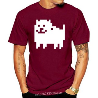 เสื้อยืดแขนสั้นเสื้อยืดลําลอง ผ้าฝ้าย 100% แขนสั้น คอกลม พิมพ์ลาย Novelty Gameundertale Annoying Dog สําหรับผู้ชายS-5XL