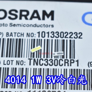 Osram 4014 โคมไฟลูกปัด 3V 1W LED ไฮไลท์ สีขาว หน้าจอ LCD แบ็คไลท์ TV