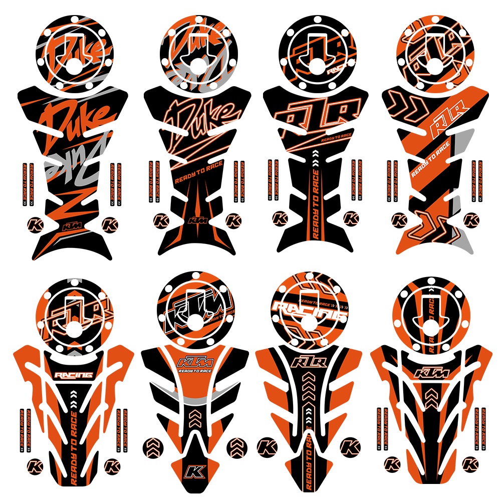 Ktm390 DUKE200 390 250 790 สติกเกอร์ 3D กันน้ํา กันแดด กันรอยขีดข่วน สําหรับติดตกแต่งถังน้ํามัน หมวกกันน็อค รถจักรยานยนต์