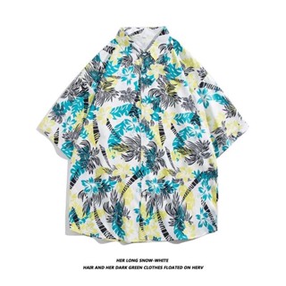 เสื้อฮาวาย สินค้ามาใหม่ hawaii สำหรับผู้ชาย ผ้านิ่มขึ้น สไตล์เกาหลีมาแรง ฮาวายสไตล์เกาหลี เสื้อเชิ้ตแนวเกาหลี พร้อมส่ง 100 แบบ ขนาด: M L XL 2XL 3XL รุ่น 2111