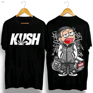 ☈✗﹍เสื้อผ้าแฟชั่น KU$H พร้อมการออกแบบข้อความ Safe Word Cotton Hustle Tshirts สำหรับผู้ชาย ดำ