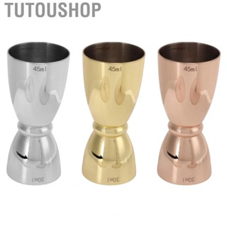 Tutoushop Stainless Steel Double Head  Measuring Cup Cocktail  Shaker Measure Cup for Bar Party Family Measuring Club