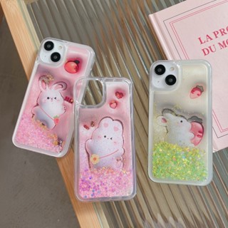 เคสโทรศัพท์มือถือ กันกระแทก ลายกระต่ายเรืองแสง สําหรับ Iphone 14 12 Pro Max Iphone 13 11