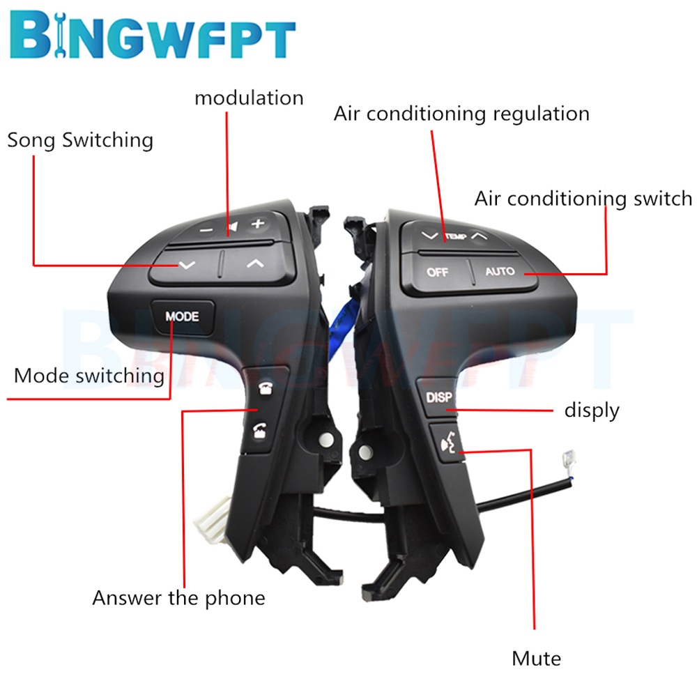 ใหม่ ปุ่มสวิตช์ควบคุมเสียงบลูทูธ 84250-06180 สําหรับ Toyota Camry Corolla Hilux Vigo Highlander Innova - รูปที่ 7