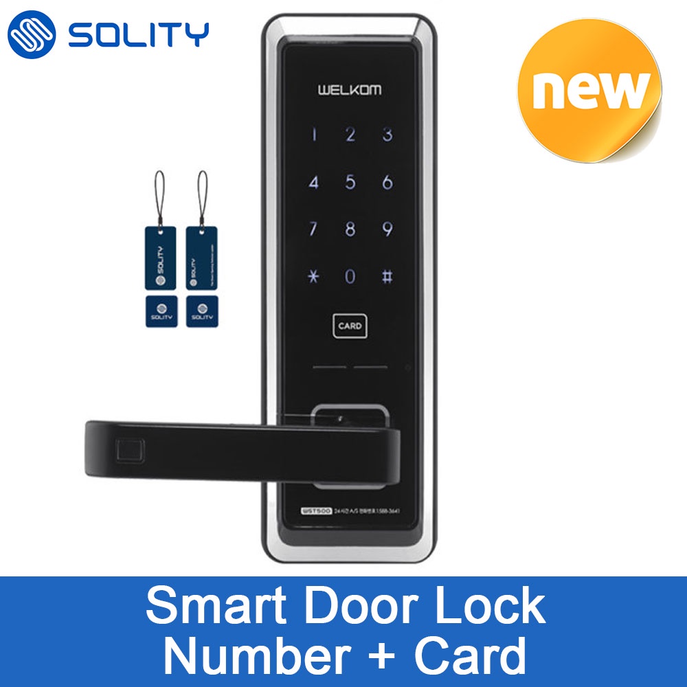 SOLITY WELKOM WST500 Smart Door Lock Number and Card No Punching Korea