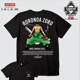 เสื้อยืด ลายการ์ตูนอนิเมะ One Piece RORONOA ZORO SANTORYU Karimake