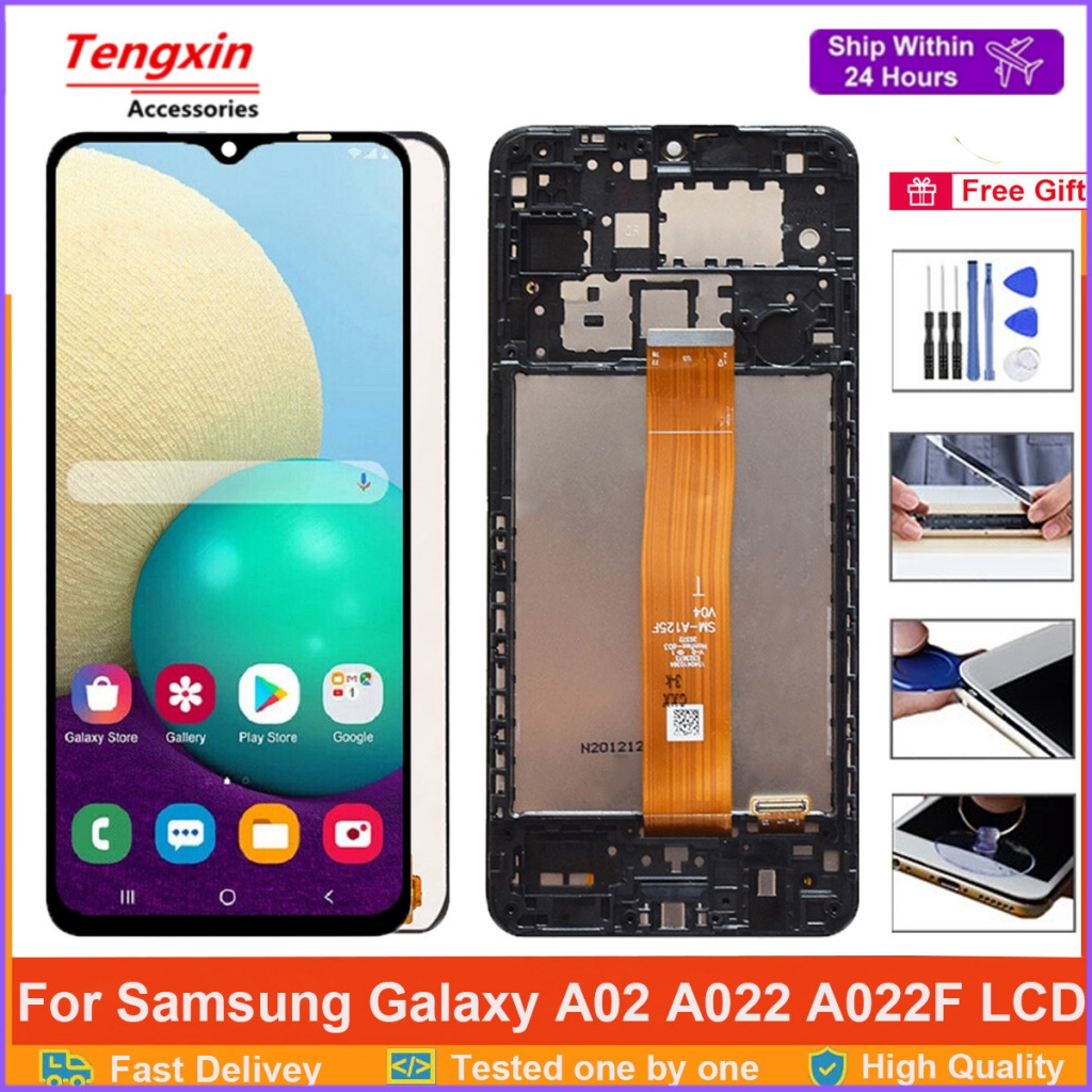 6.5 "; A02 จอแสดงผลสําหรับ Samsung Galaxy A02 LCD A022 SM-A022M A022F A022G A022F/DS LCD และ Touch S