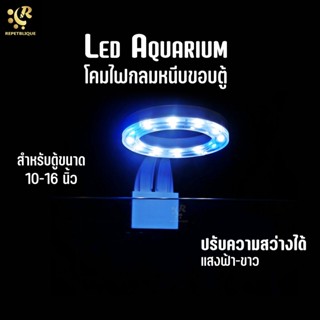 Dazs DL-F9 โคมไฟตู้ปลา ไฟกลม เพิ่ม-ลดแสงได้ โคมไฟ LED ไฟตู้ปลา ไฟสีขาว-ฟ้า ดีไซน์สวย โคมกลม COB