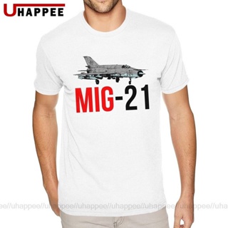 [S-5XL] love-store Fsd11ew2e เสื้อยืดแขนสั้น คอกลม ผ้าฝ้าย พิมพ์ลายเครื่องบิน MIG 21 Jet Air สําหรับผู้ชาย RT645E65TER17