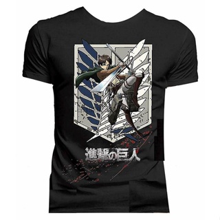 S-5XL เสื้อยืด พิมพ์ลาย Attack On Titan - Eren Shield สําหรับผู้ชาย