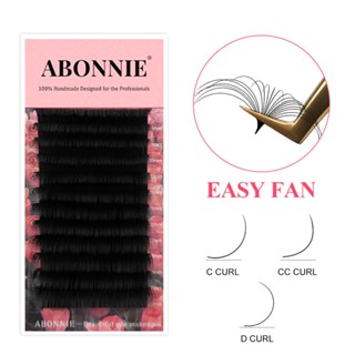 Abonnie C/CC/D ขนตาปลอม เนื้อแมตต์ สีดํา