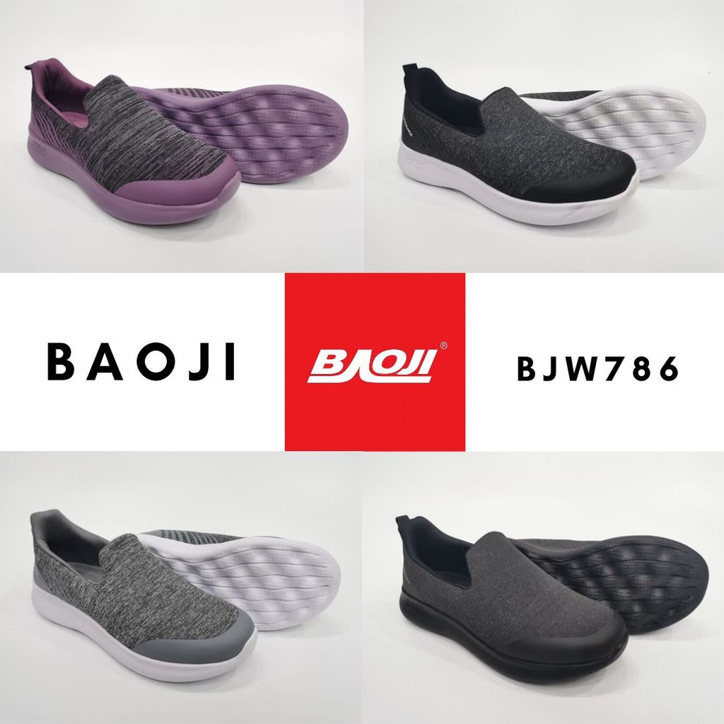 TOP🐼COD [ตรงปก+ส่งไว] Baoji บาโอจิ แท้100% รองเท้าผ้าใบผู้หญิง สลิปออน รองเท้าผ้าใบแบบสวม bjw786