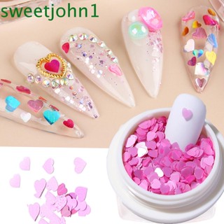 Sweetjohn เลื่อมกลิตเตอร์ หลากสี สําหรับตกแต่งเล็บ DIY