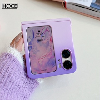 Hoce 3in1 เคสโทรศัพท์มือถือ ไล่โทนสี สีแคนดี้ สําหรับ OPPO Find N2 Flip 5G