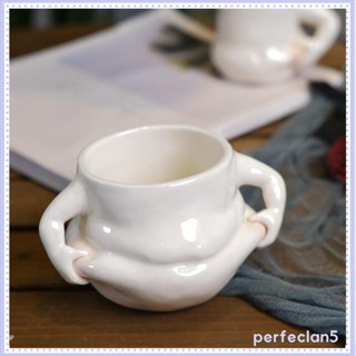 [Perfeclan] แก้วกาแฟเซรามิค ลายตลก พร้อมหูจับ สีขาว สําหรับงานแต่งงาน บ้าน