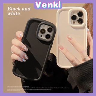 VENKI - เคสไอโฟน11 เคส iPhone 14 Pro Max TPU Soft Simple Case Frosted Bubble Case Black White ป้องกันกล้องกันกระแทกสำหรับ iPhone 14 13 12 11 Plus Pro Max 7 Plus X XR