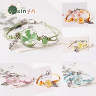 【XINYIA】สร้อยข้อมือถัก ลูกปัดเซรามิค ปรับได้