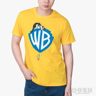 เสื้อยืดผ้าคอตตอน เสื้อยืดผ้าหนา แขนสั้น DOSH:UNISEX T-SHIRTS WB เสื้อยืดคอกลมแขนสั้นDWAMT5000-YE