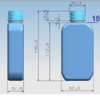 ขวดน้ำ ขวดแบนเรียบ180ML100ใบพร้อมฝา