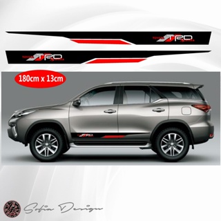 X2 สติกเกอร์ไวนิล ลาย Toyota Fortuner TRD สําหรับติดตกแต่งร่างกาย เล่นกีฬา กลางแจ้ง