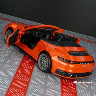 [Boxed] โมเดลรถยนต์ 1: 32 Porsche 911 Carrera โลหะ 2 ประตู ของเล่นสําหรับเด็ก