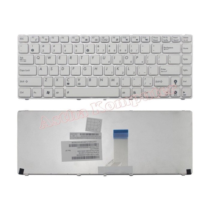 Asus X42J A43S A42 A42J K42 K42J K42F X44H X44L คีย์บอร์ดสีขาว