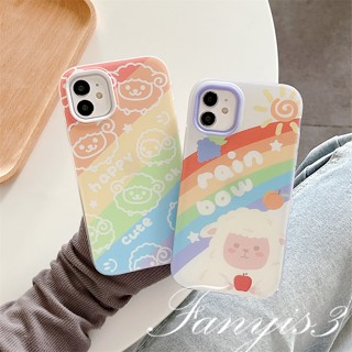 เคสโทรศัพท์มือถือแบบนิ่ม ลายแกะสายรุ้ง 3 in 1 สําหรับ Redmi A1Plus 10C 10 10A 9 9A 9C 9T Note 11 Pro+ 11 11s 10s 10 9s 9 Pro Xiaomi Poco X3 X3NFC X3Pro 11 Lite