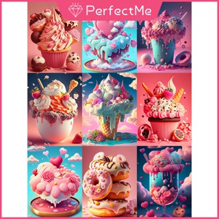 [perfectme] ชุดงานจิตรกรรมเม็ดบีด ทรงเพชร ลายไอศกรีม 5D ขนาด 30x40 ซม. สําหรับแขวนตกแต่งผนังบ้าน Diy