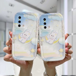 เคสโทรศัพท์มือถือ ปิดด้านหลัง ลายกระต่าย ดวงจันทร์น่ารัก สําหรับ OPPO A17 A17K A54 A5S A57 A57S A57E A3S A15 A76 A96 A16 A95 A55 A7 A5 A9 A31 A53 A33 2020 A77S A12 A12S A1K A16E A16K A54S Reno 7 7Z 8Z 5 4 6 8 5F 5K 4F 4 5 06 Lite A74 A15S A52