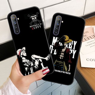 เคสโทรศัพท์มือถือ ซิลิโคนนุ่ม ลายวันพีซ สีดํา สําหรับ Realme 6 7 Pro 6i 6s 7i