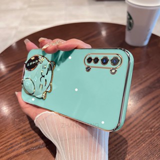 เคสโทรศัพท์มือถือ TPU นิ่ม ขอบตรง ลายแมวน่ารัก 3D สําหรับ oppo reno 3 reno 3 Pro